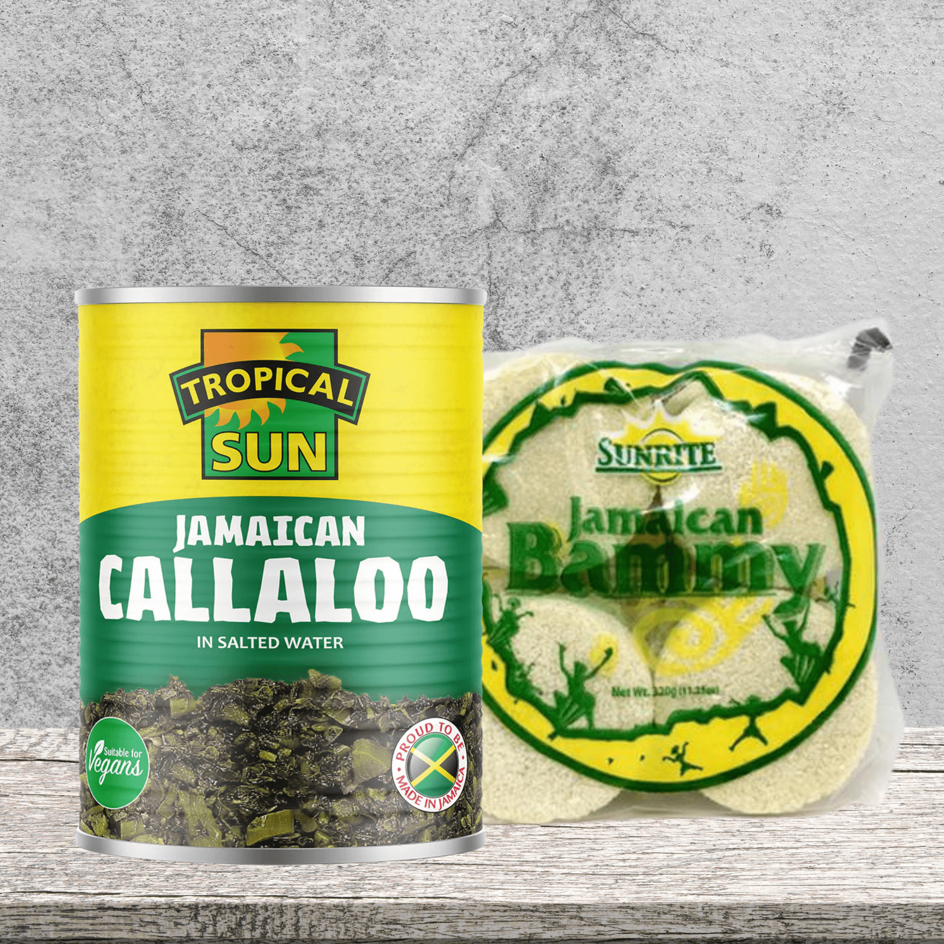 Jamaican Bammy & Callaloo Mix Bundle - Cassava-Fladenbrot und Blattgemüse Set von IslandtoDoormy & Callaloo Bundle