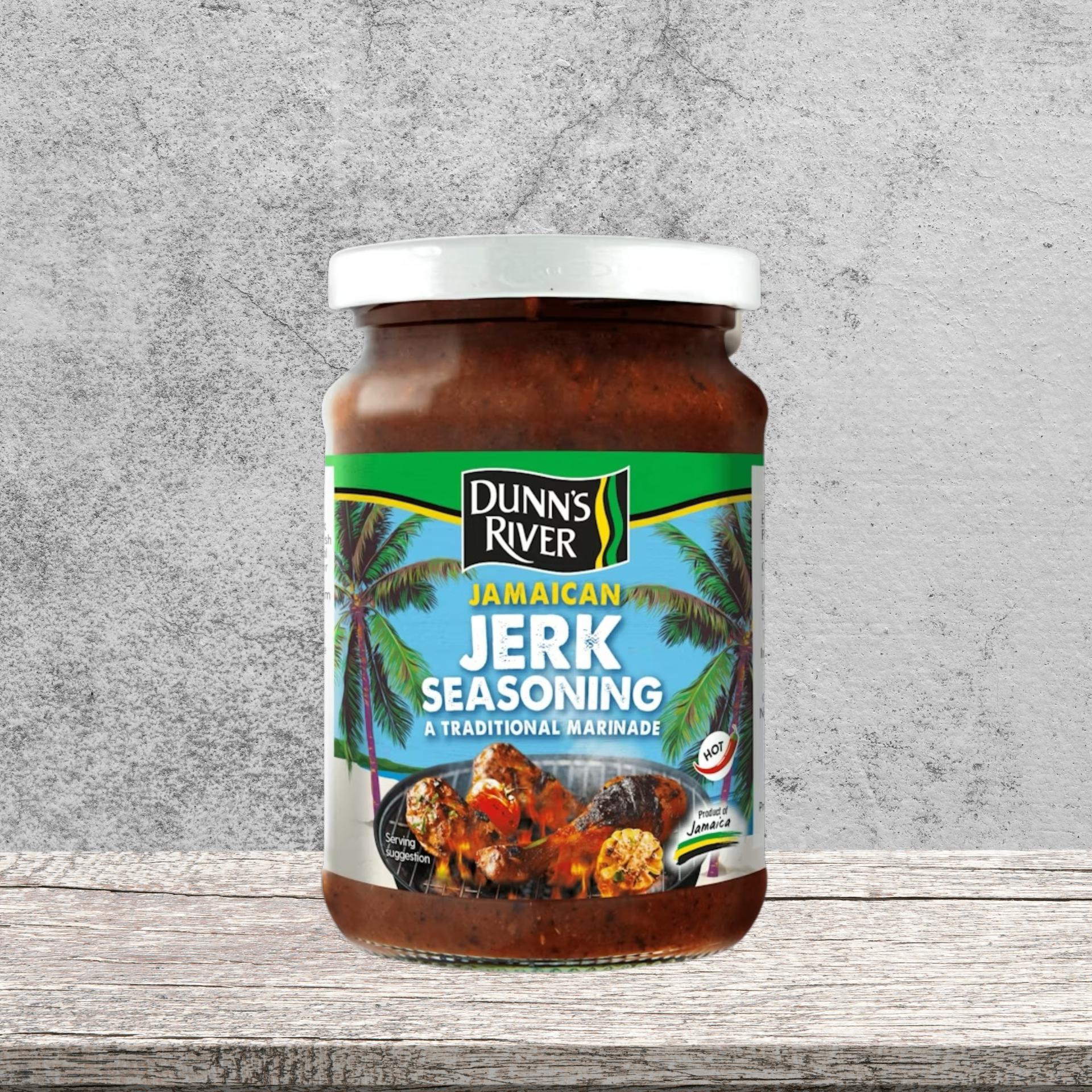 Dunns River Jamaican Jerk Seasoning Hot – scharfe jamaikanische Jerk Würzpaste im Glas von IslandtoDoor Schweiz