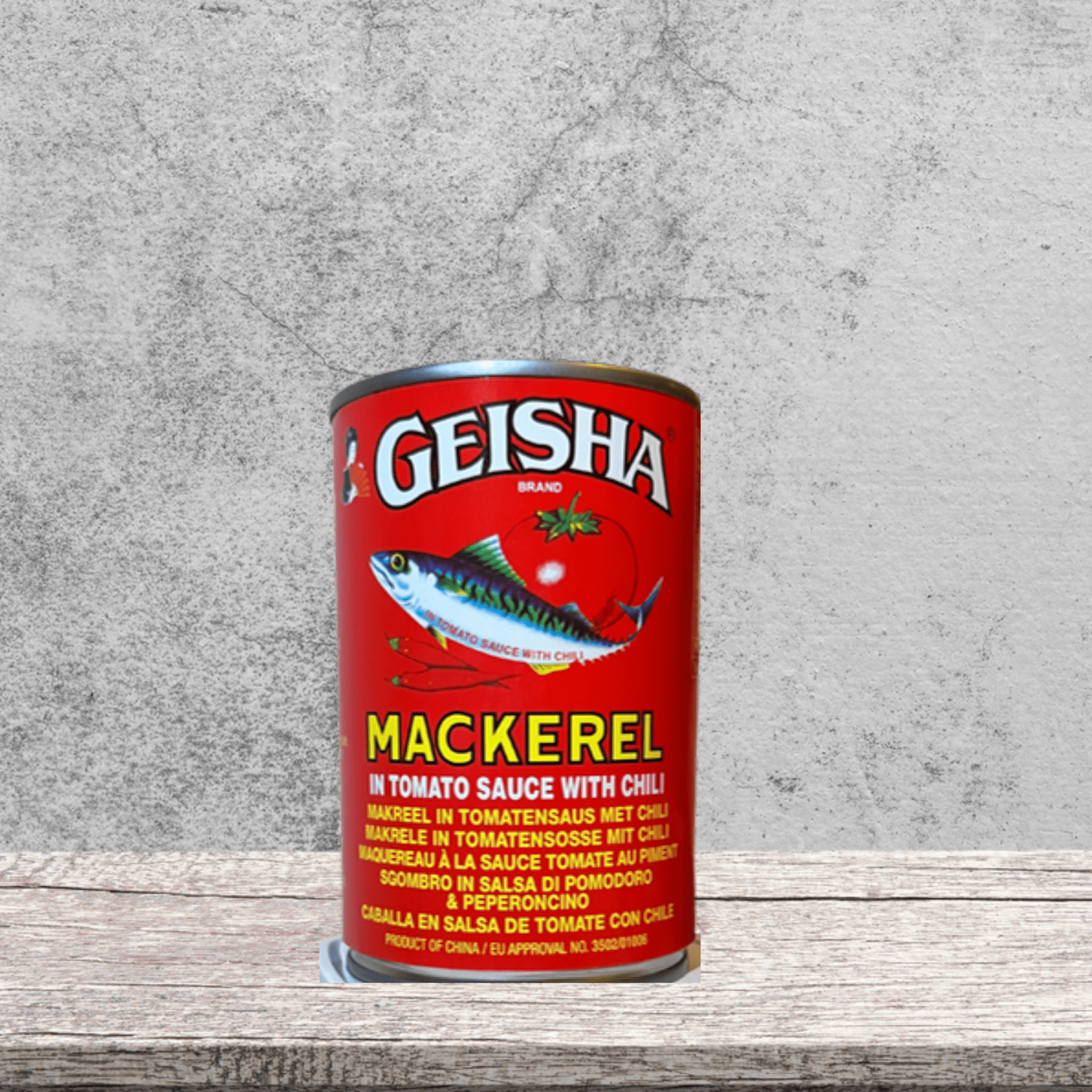 Geisha Mackerel in Tomato Sauce with Chilli 155g würzige Makrele in Tomatensauce von IslandtoDoor