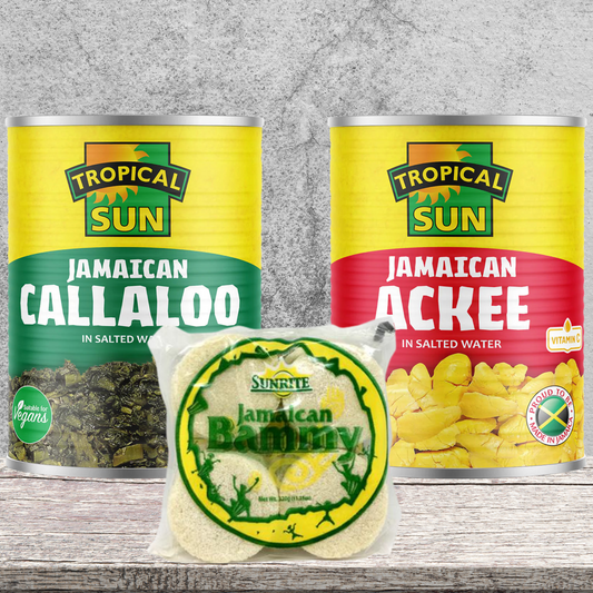 Jamaican Ackee, Bammy & Callaloo