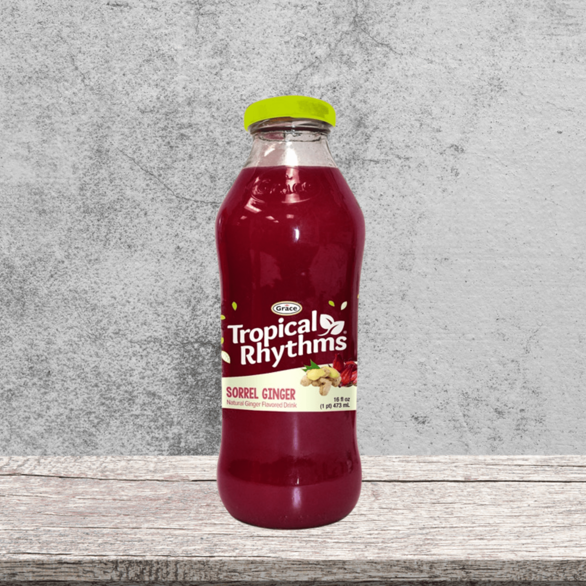 Tropical Rhythms Sorrel Ginger 475ml karibischer Hibiscus-Ingwer-Drink süss-sauer mit würziger Note von IslandtoDoor