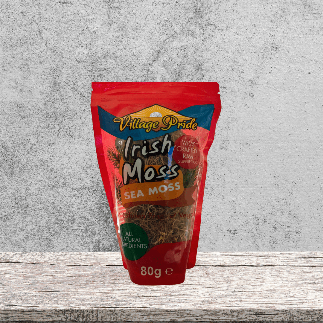 Village Pride Raw Irish Moss 80g getrocknete jamaikanische Seemose reich an Mineralien von IslandtoDoor