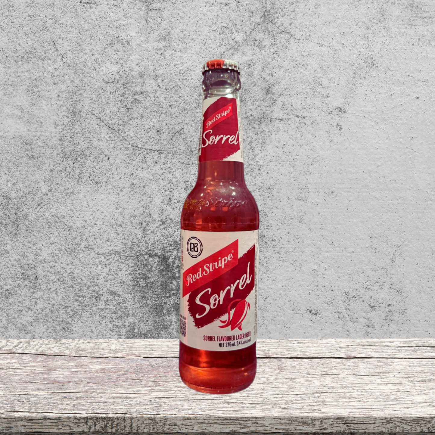 Red Stripe Sorrel Beer 275ml Flasche - jamaikanisches Hibiskus-Bier mit Ingwer, 3.6% Alkohol von IslandtoDoor